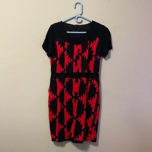 BC BL  | red&black dress | Large